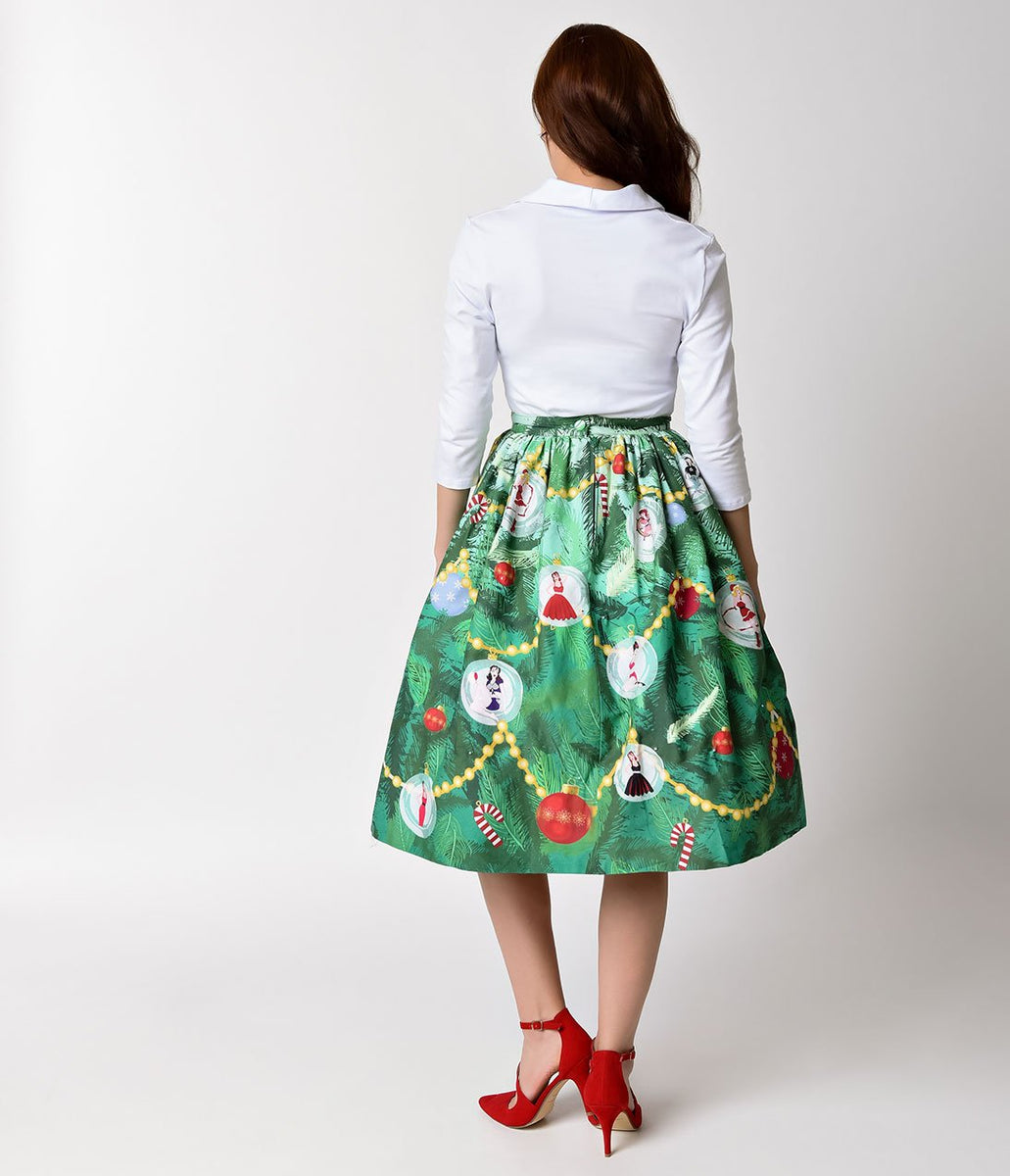 FINAL SALE UNIQUE VINTAGE LIGHT UP CHRISTMAS SKIRT HepKat Clothing