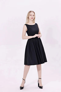 MISS LULO- BLACK SLEEVELESS DRESS