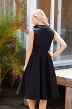 Load image into Gallery viewer, MISS LULO- BLACK LINEN DRESS
