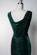 Load image into Gallery viewer, HEART OF HAUTE- DARK GREEN  OR BLACK VELVET GOWN
