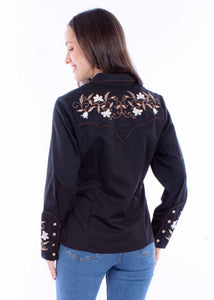 SCULLY- FLORAL EMBROIDERED WESTERN BLOUSE