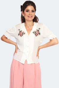 VOODOO VIXEN- EMBROIDERED BLOUSE