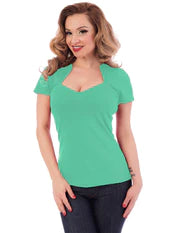 STEADY- SOPHIA TOP TURQUOISE OR GREEN
